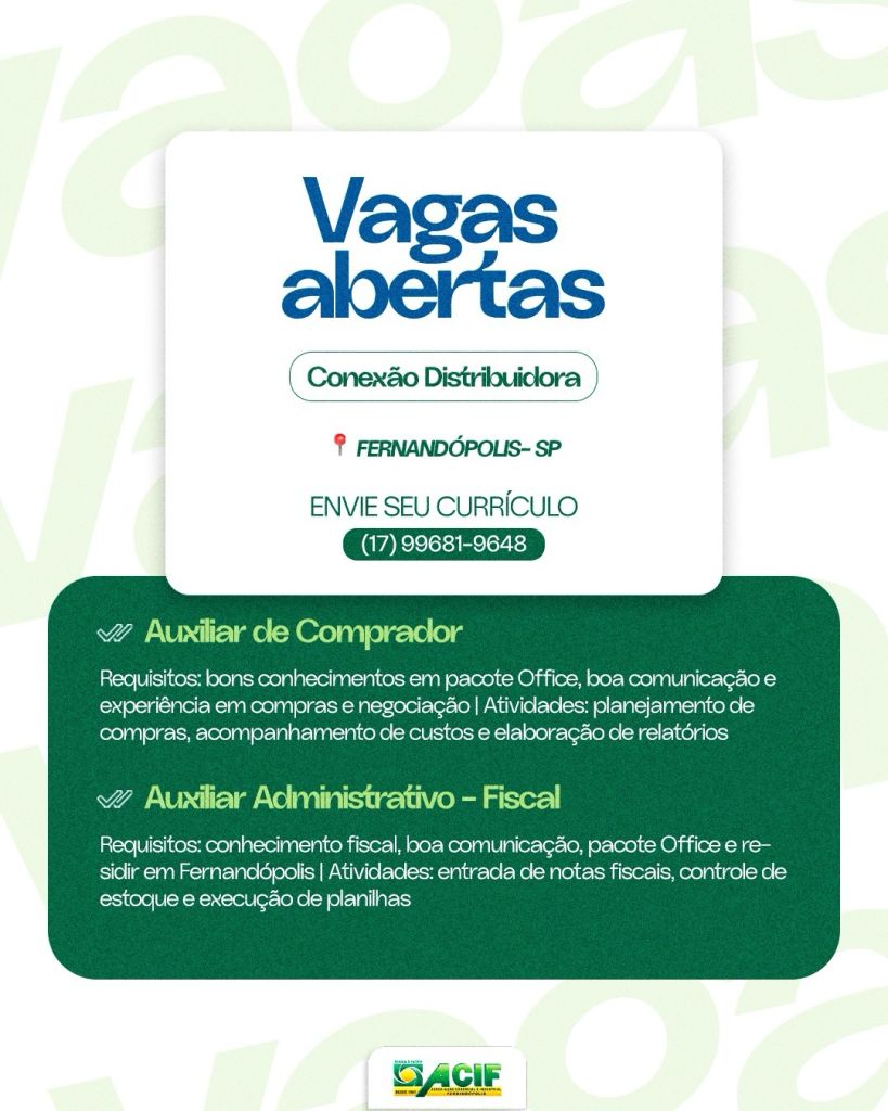 AUX DE COMPRADOR / AUX ADMINISTRATIVO - FISCAL